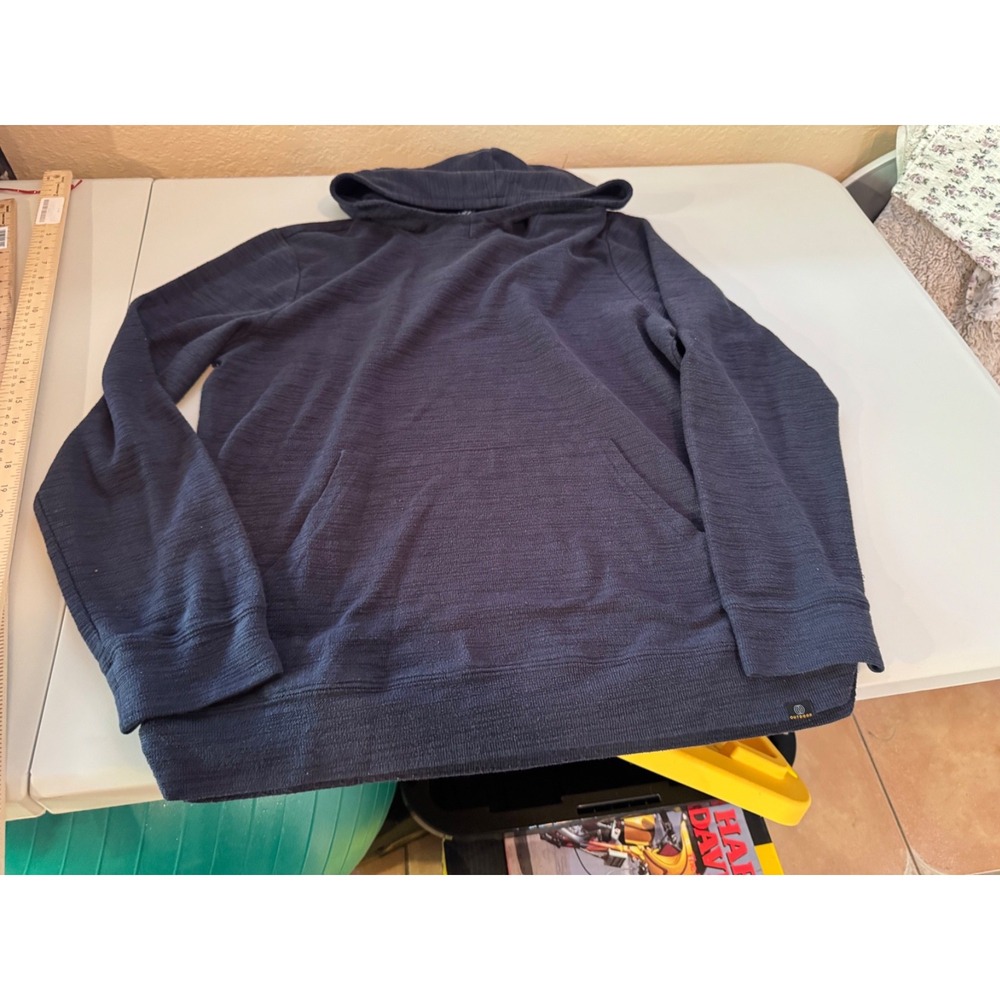 Balance Collection Outdoor Hoodie Womens Large Navy Blue Pullover Sweatshirt